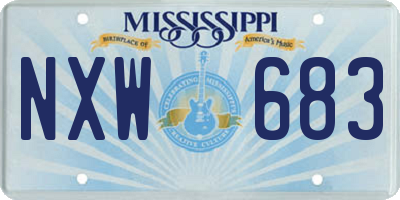 MS license plate NXW683