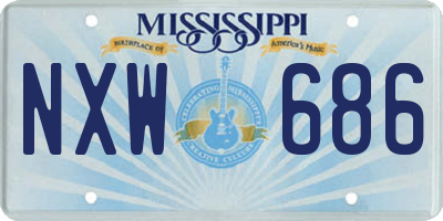 MS license plate NXW686