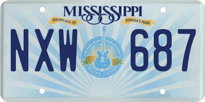 MS license plate NXW687