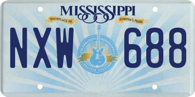 MS license plate NXW688