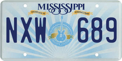 MS license plate NXW689
