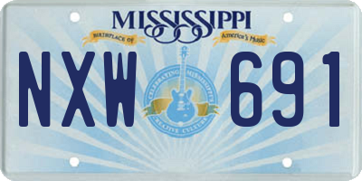 MS license plate NXW691