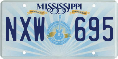 MS license plate NXW695