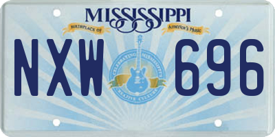 MS license plate NXW696