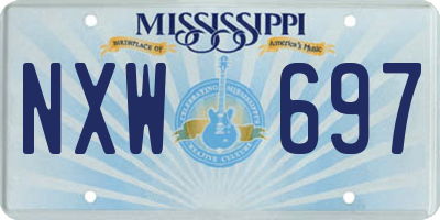 MS license plate NXW697