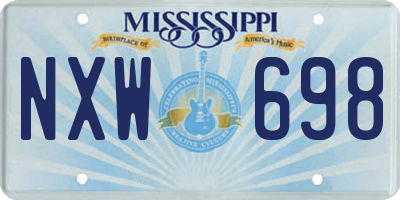 MS license plate NXW698