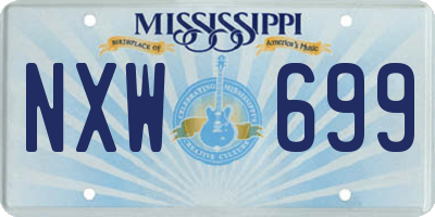 MS license plate NXW699