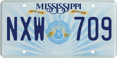 MS license plate NXW709