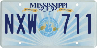 MS license plate NXW711