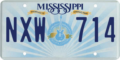MS license plate NXW714