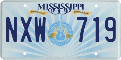 MS license plate NXW719