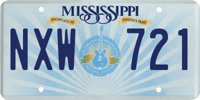 MS license plate NXW721