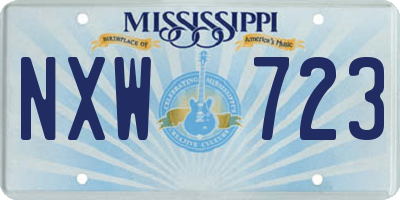 MS license plate NXW723