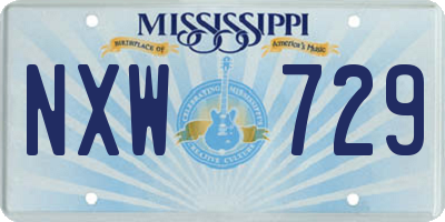 MS license plate NXW729
