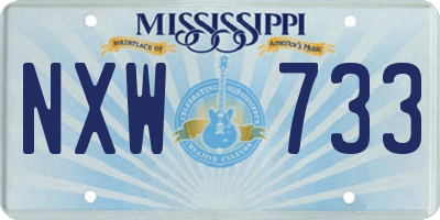 MS license plate NXW733