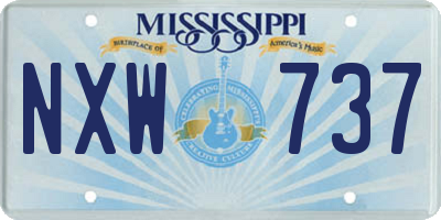 MS license plate NXW737
