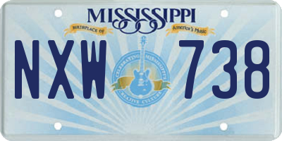 MS license plate NXW738