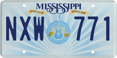 MS license plate NXW771