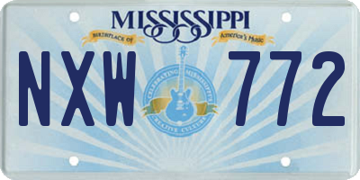 MS license plate NXW772