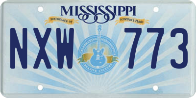 MS license plate NXW773