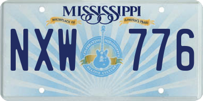 MS license plate NXW776
