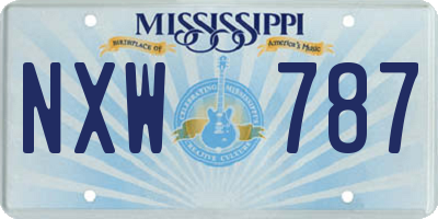 MS license plate NXW787