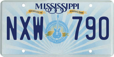 MS license plate NXW790