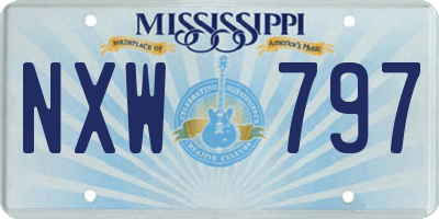 MS license plate NXW797