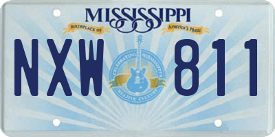 MS license plate NXW811