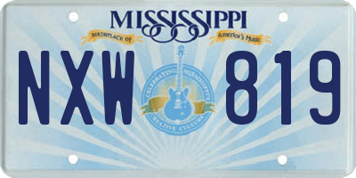 MS license plate NXW819