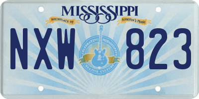 MS license plate NXW823