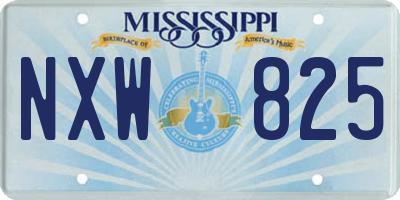 MS license plate NXW825