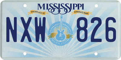 MS license plate NXW826