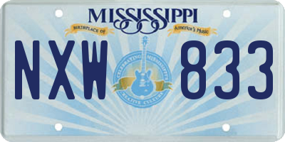 MS license plate NXW833