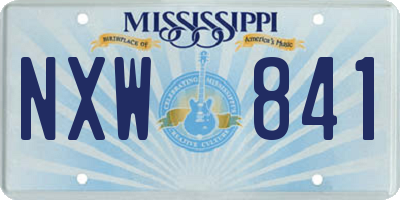 MS license plate NXW841