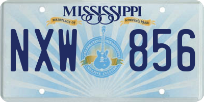 MS license plate NXW856
