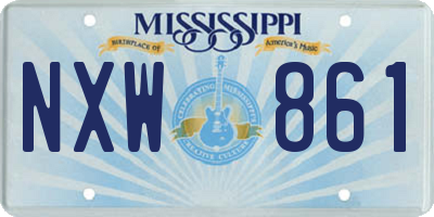 MS license plate NXW861