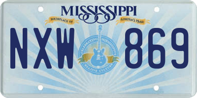 MS license plate NXW869