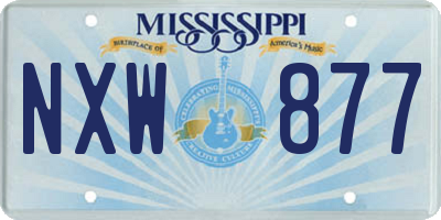 MS license plate NXW877