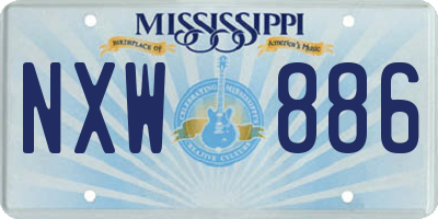 MS license plate NXW886