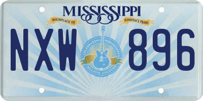 MS license plate NXW896