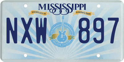 MS license plate NXW897