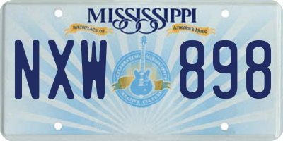 MS license plate NXW898