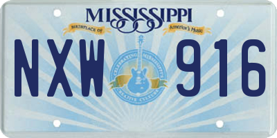 MS license plate NXW916