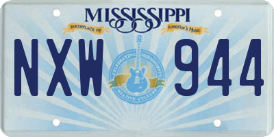 MS license plate NXW944