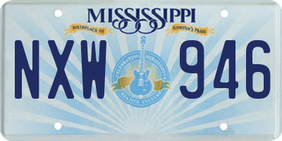 MS license plate NXW946
