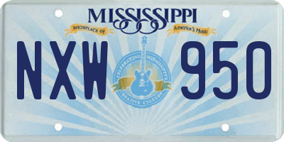 MS license plate NXW950
