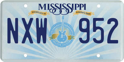 MS license plate NXW952