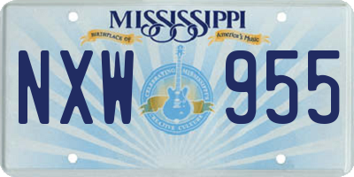 MS license plate NXW955