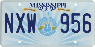 MS license plate NXW956